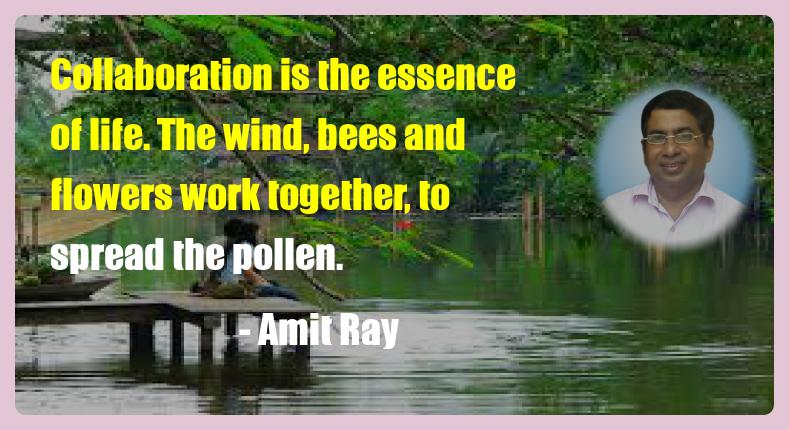 Collaboration is the essence of life - mindfulness quote