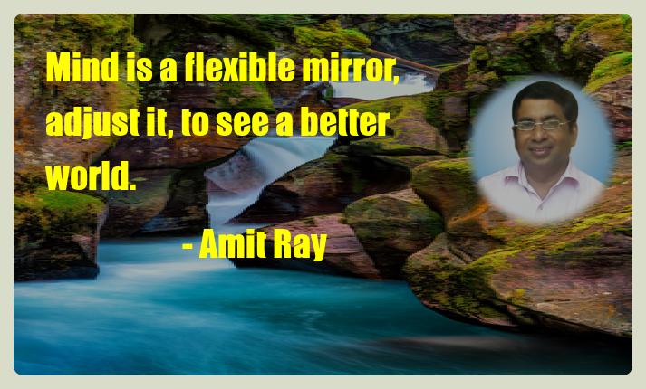 Mind is a flexible mirror, adjust it, to see a better world. - Amit Ray Mindfulness and Creativity Quote